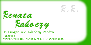 renata rakoczy business card