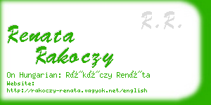 renata rakoczy business card